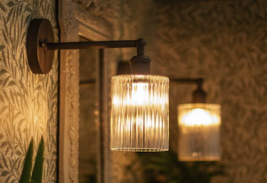 Exquisite Art Nouveau Floral Iron Wall Lamp