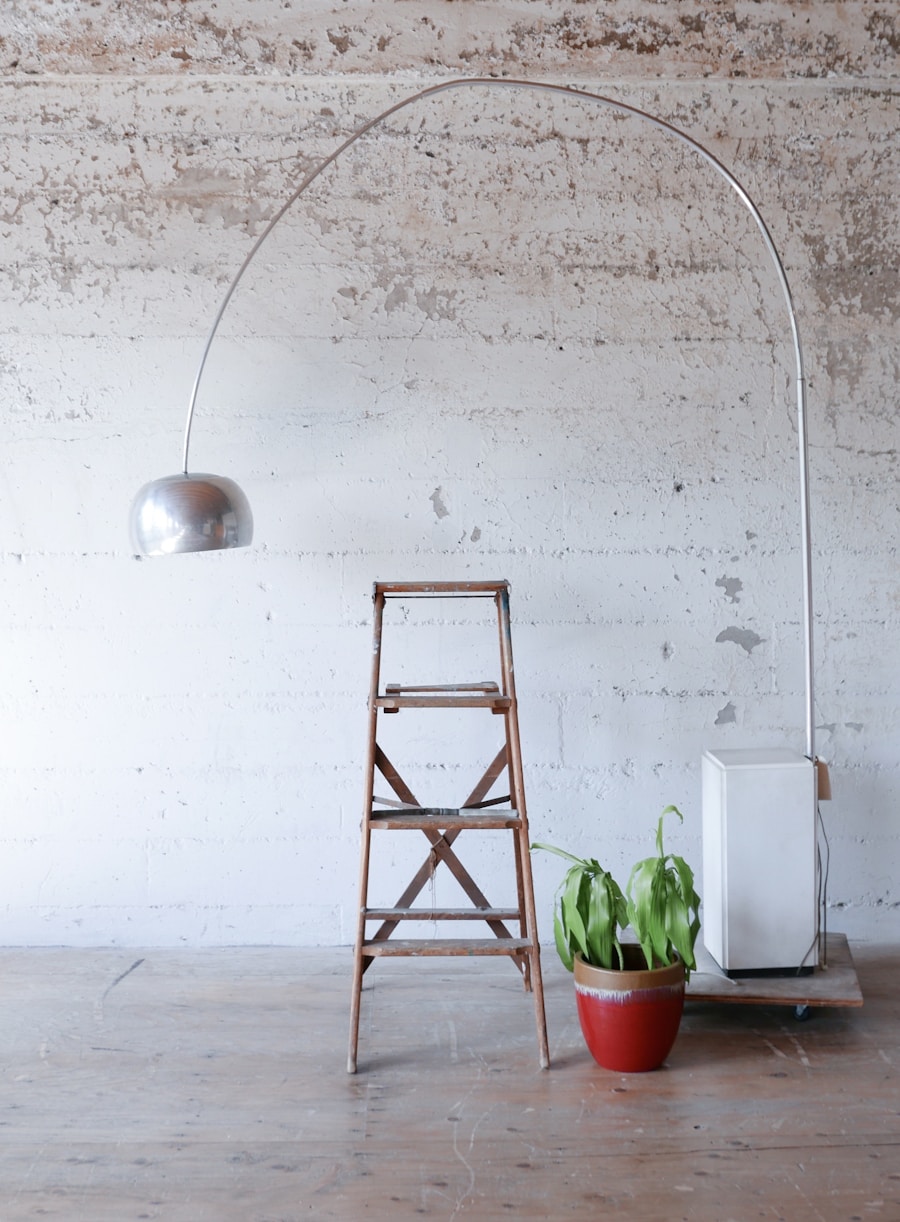 Photo "Leather wrapped floor lamp for living room"